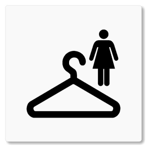 Šatna ženy, 100x100mm, bílá, Nevada